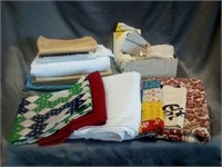 Lot of material and other sewing items