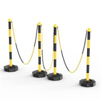 4 Pack Traffic Delineator Post Cones  34 inch