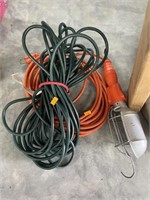 Drop light and extension cord