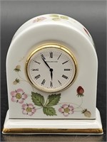 Wedgwood Porcelain in Wild Strawberry Quartz Clock