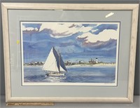 Robert Kennedy Signed Sailboat Nautical Print