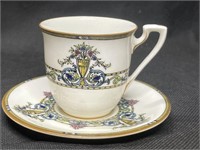 Vintage Royal Worcester Demitasse Cup Saucer 1924