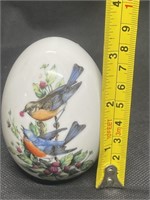 VTG Avon Porcelain Egg With Robins