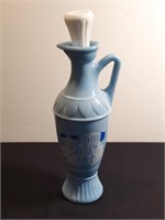 Jim Beam Grecian Urn Blue Milk Glass Bottle