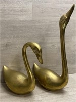 (2) Brass Swans - Large