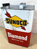 1970s Sunoco Motor OIL can - 2.5 gallons