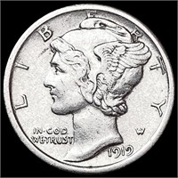 1919-S Mercury Dime CHOICE AU