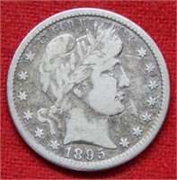 1895 S Barber Silver Quarter