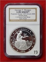 George T Morgan $100 Design NGC Private Issue 1.5