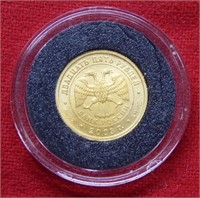 2003 Russia 1/10th Ounce Gold Comm Mountain Goat