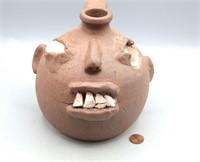 Rodney Leftwich Art Pottery Toothy Face Jug