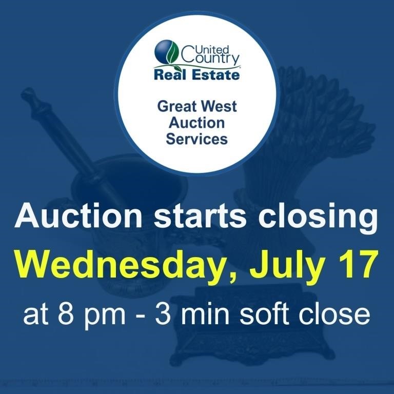 Auction begins to close Wednesday, July 17, 2024