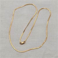 14K Gold 18" Flat Link Necklace