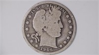 1906-D Liberty Head Barber Half Dollar