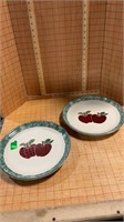 Two apple platters
