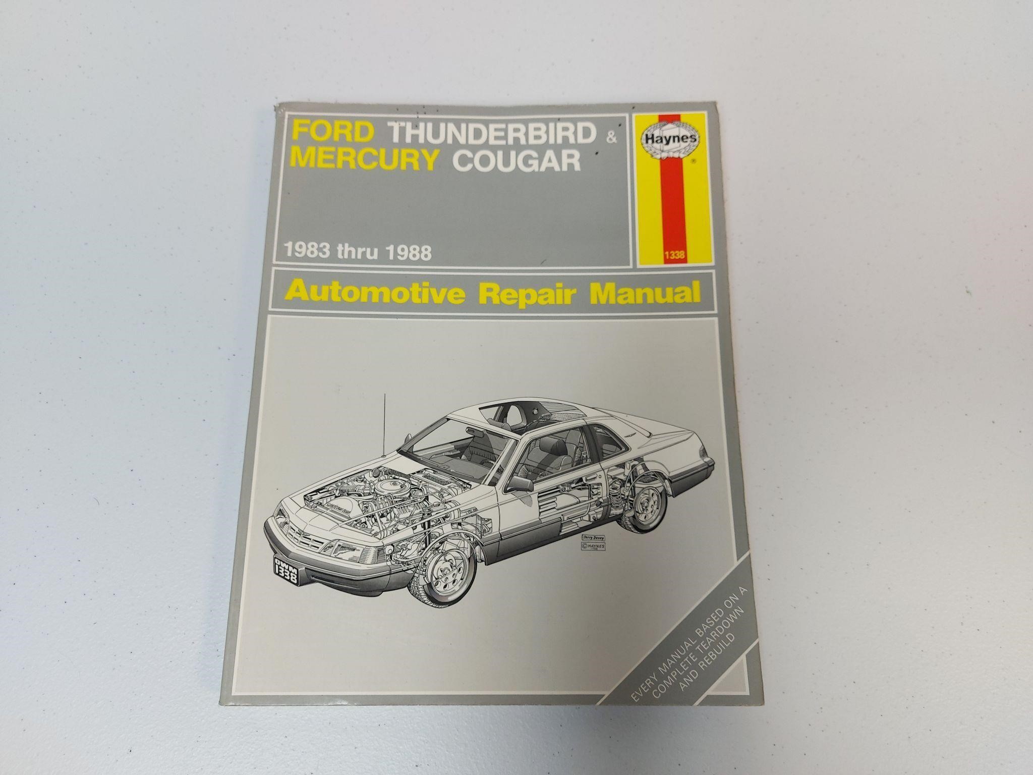 Ford Thunderbird Mercury Cougar Haynes Book 83-88