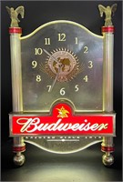 BUDWEISER BEER LIGHTED SIGN w/ CLOCK