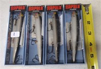 4 Rapala Fishing Lures Husky H-13 S- new in pkgs.