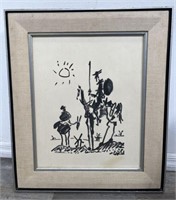 Picasso "Don Quixote" print frame 27" x 22"