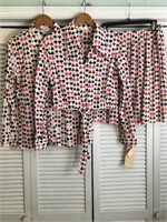 VINTAGE DONN KENNY POLYESTER CROP TOP/SHIRT/SKIRT