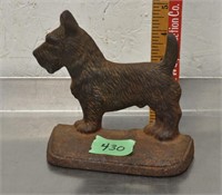 Cast iron Scottie dog door stop