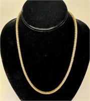 18k Yellow Gold Plated Sparkling VVS Necklace