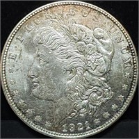 1921-D Morgan Silver Dollar BU Toned