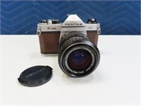 PENTAX Asahi "K1000 SE" Vtg Camera Brwn/Slv w Lens