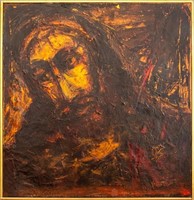 Joachim Probst "Christ" Oil on Canvas, 1955