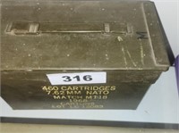 EMPTY METAL AMMO BOX- 460 CARTRIDGES 7.62