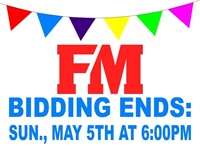 Items Start Closing at 6PM Sunday, May 5th!