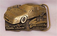 1993 Bill Elliott brass belt buckle - Nascar 50