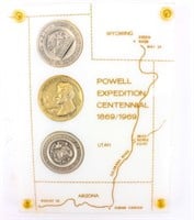 Coin 3 Silver Powell Expedition Medals 3 OZ