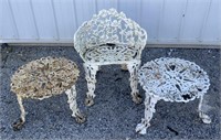 Cast Iron Outdoor Garden Tables & Chair