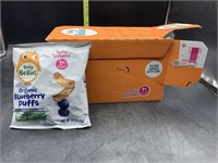 Organic blueberry puffs toddler snacks - 6 packs