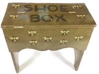 Folk Bee Painted Simple Small "Shoe Box"