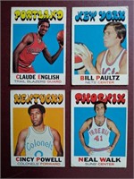 4 1971-72 Topps Paultz & English Rookie Cards etc