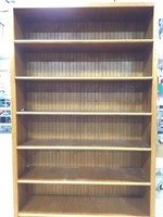 Large Home Made Oak Six Shelf Book Case