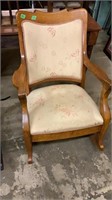 Upholstered Rocking Chair some stains
