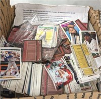 BOX OF ASSORTED SPORTS CARDS