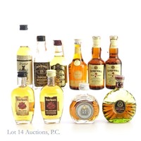 Four Roses, Jack D, Whiskey, Scotch, ETC Minis, 9
