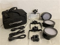 3 LED Lights W/ Mounts & Accu-Case Bag