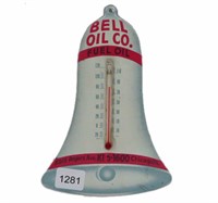 BELL OIL CO. TIN THERMOMETER