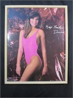 *1991 Framed cardboard photo of Model in Swimsuit