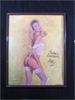 *1991 Framed cardboard photo of Model in Sexy