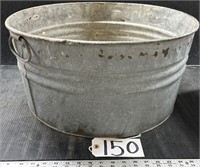 21.5x10.5" Galvanized Wash Tub