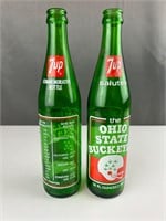 Vintage Ohio State 7Up Bottles