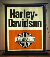 1970's Harley-Davidson Dbl Sided Acrylic Light Up