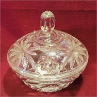 Covered Glass Dish (Vintage)
