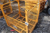 Metal Storage Basket, 45x52x48" Fold Down Sides &